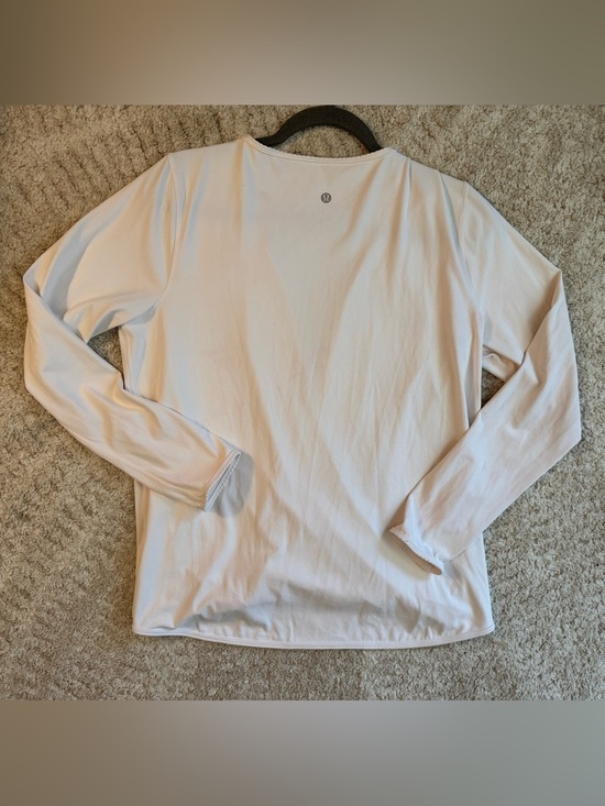 lululemon athletica Tops - Lululemon white wrap top, size 12, in EUC (see notes)